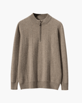 Maglione 100% Cashmere a Coste con Mezza Zip - foto 12