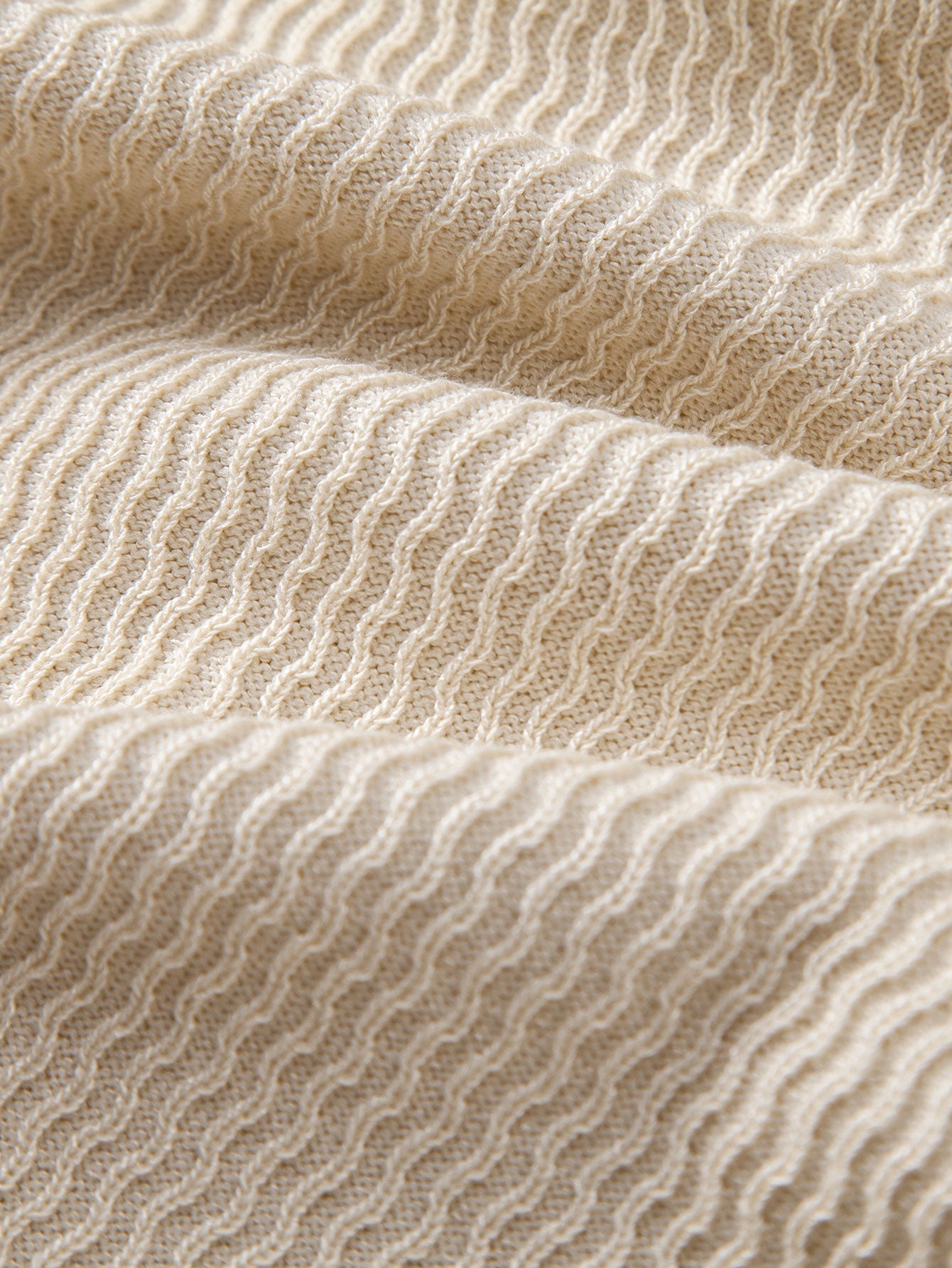Polo Scollo a V in Maglia Jacquard a Onde - foto 14