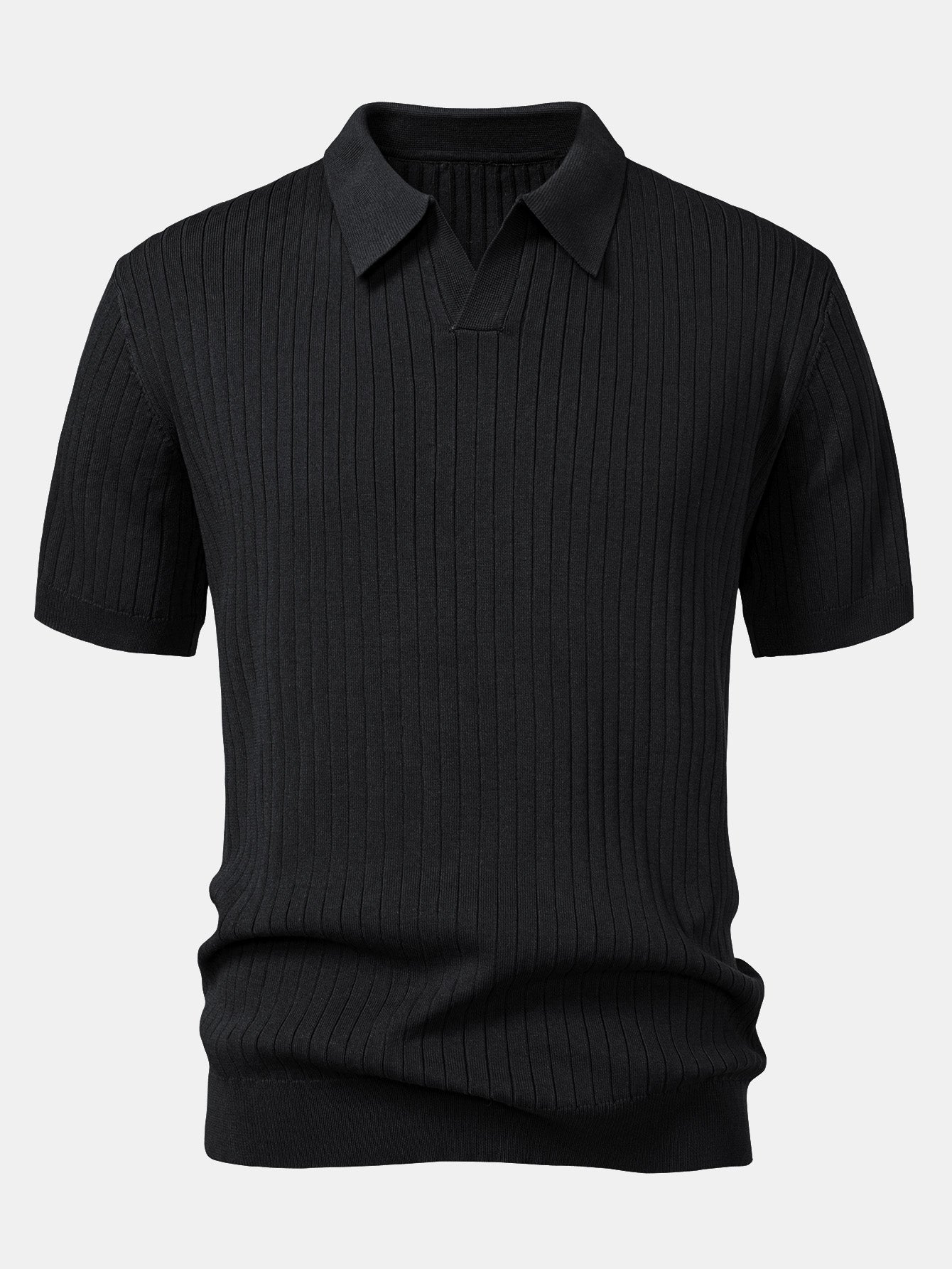 Polo in Maglia a Righe Scollo a V — Modello Leggero - foto 7
