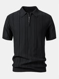 Polo in Maglia Jacquard a Righe con Zip - foto 5