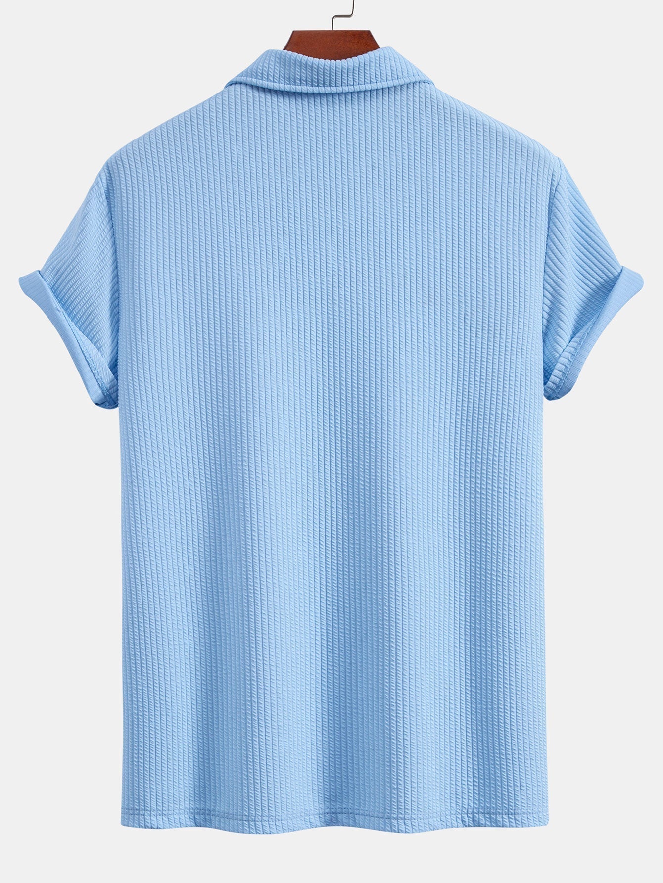 Completo Polo Testurizzata Scollo a V e Pantaloni - foto 7