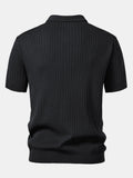 Polo in Maglia a Righe Scollo a V — Modello Leggero - foto 8