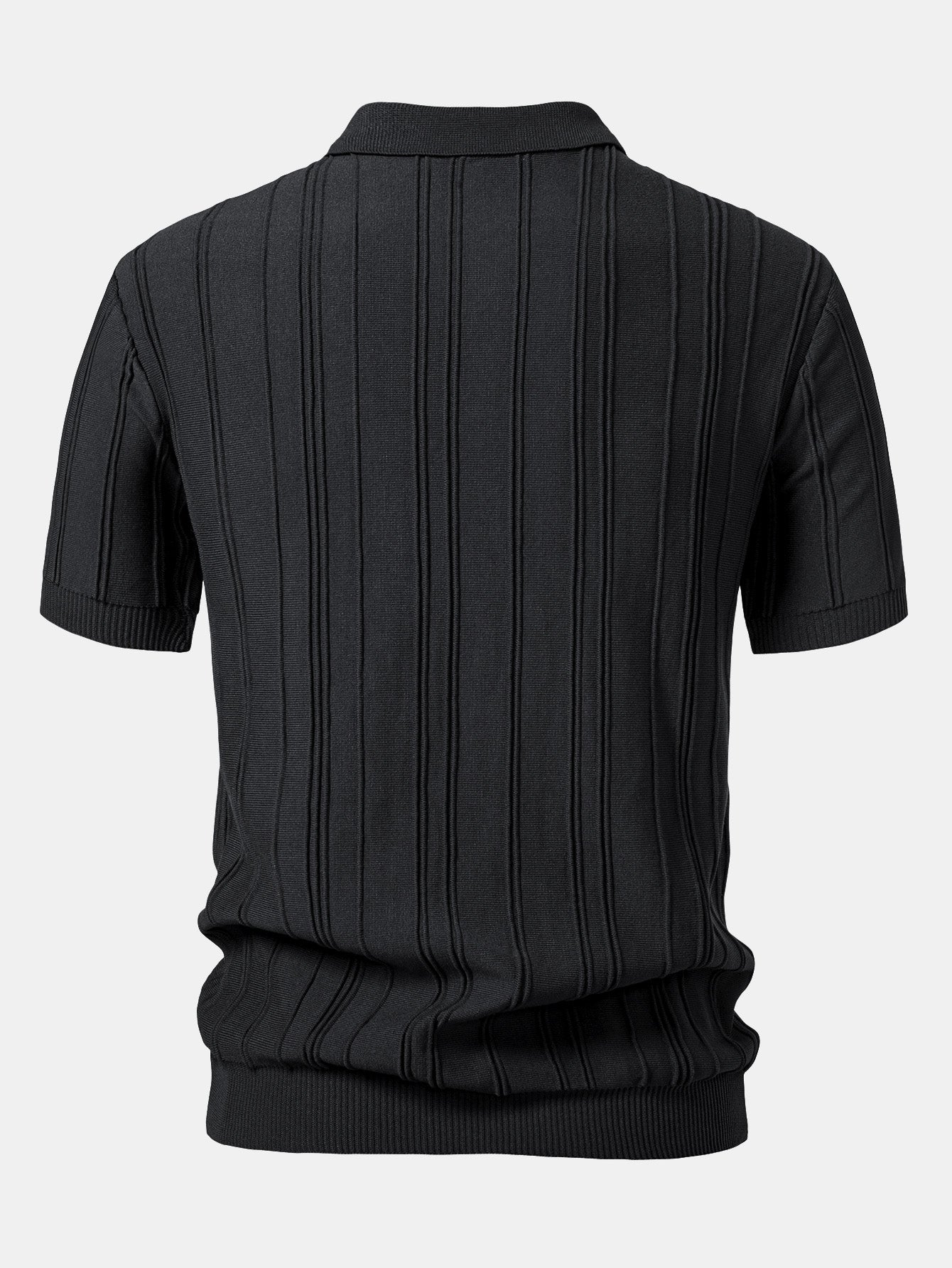 Polo in Maglia Jacquard a Righe con Zip - foto 6