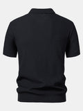 Polo Scollo a V in Maglia Jacquard a Onde - foto 4