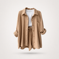 Completo Riviera in Tessuto Crinkle — Camicia e Bermuda - foto 7