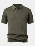Polo in Maglia a Righe Scollo a V — Modello Leggero - foto 3