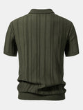 Polo in Maglia Jacquard a Righe con Zip - foto 4