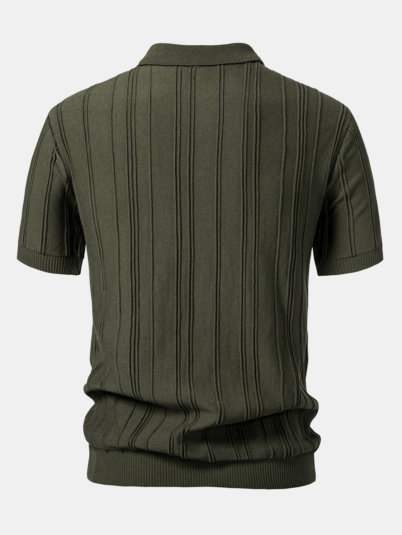 Polo in Maglia Jacquard a Righe con Zip - foto 4