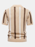 Polo in Maglia a Righe con Scollo a V - foto 4