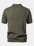 Polo in Maglia a Righe Scollo a V — Modello Leggero - foto 4