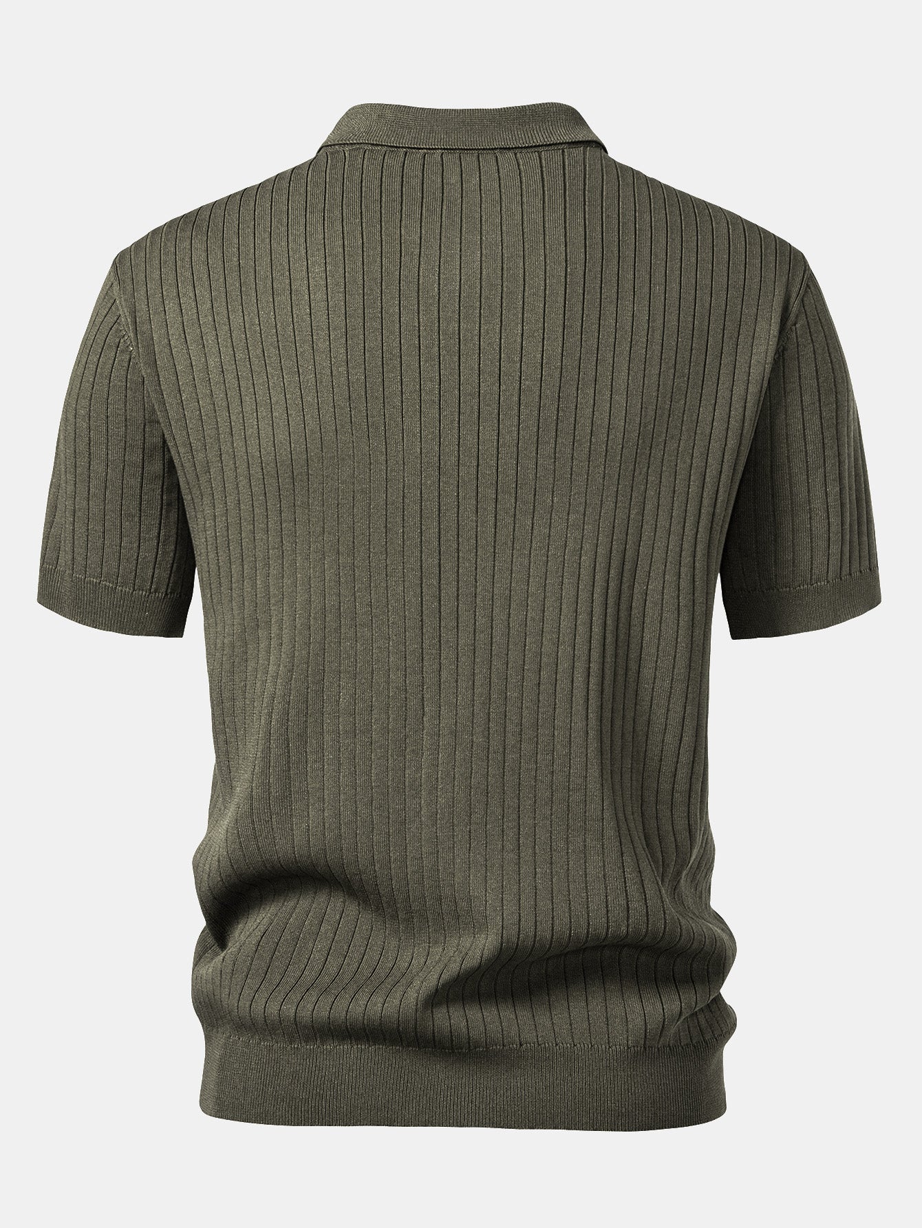 Polo in Maglia a Righe Scollo a V — Modello Leggero - foto 4