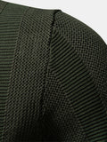 Polo in Maglia Traforata a Righe con Scollo a V - foto 6