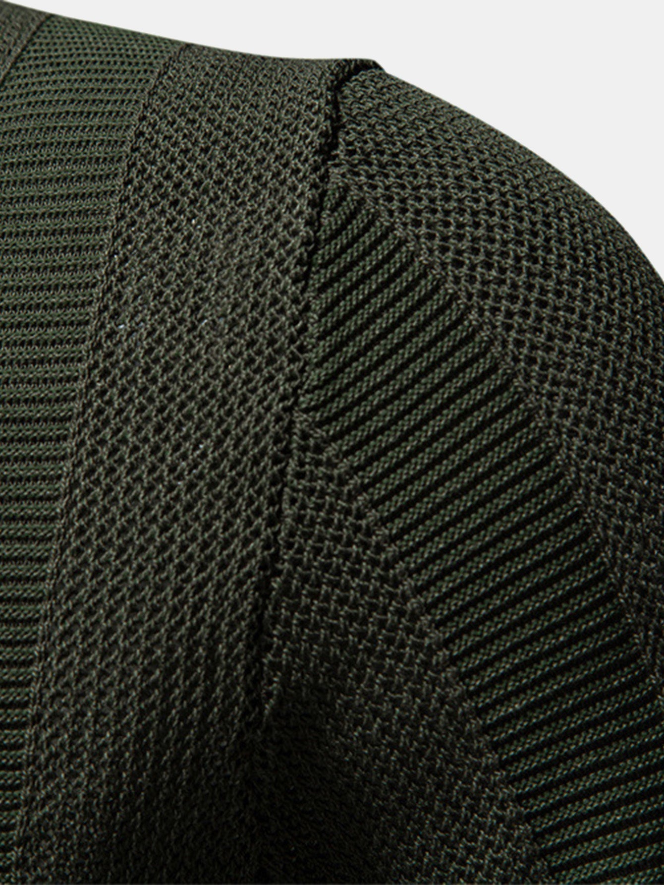 Polo in Maglia Traforata a Righe con Scollo a V - foto 6
