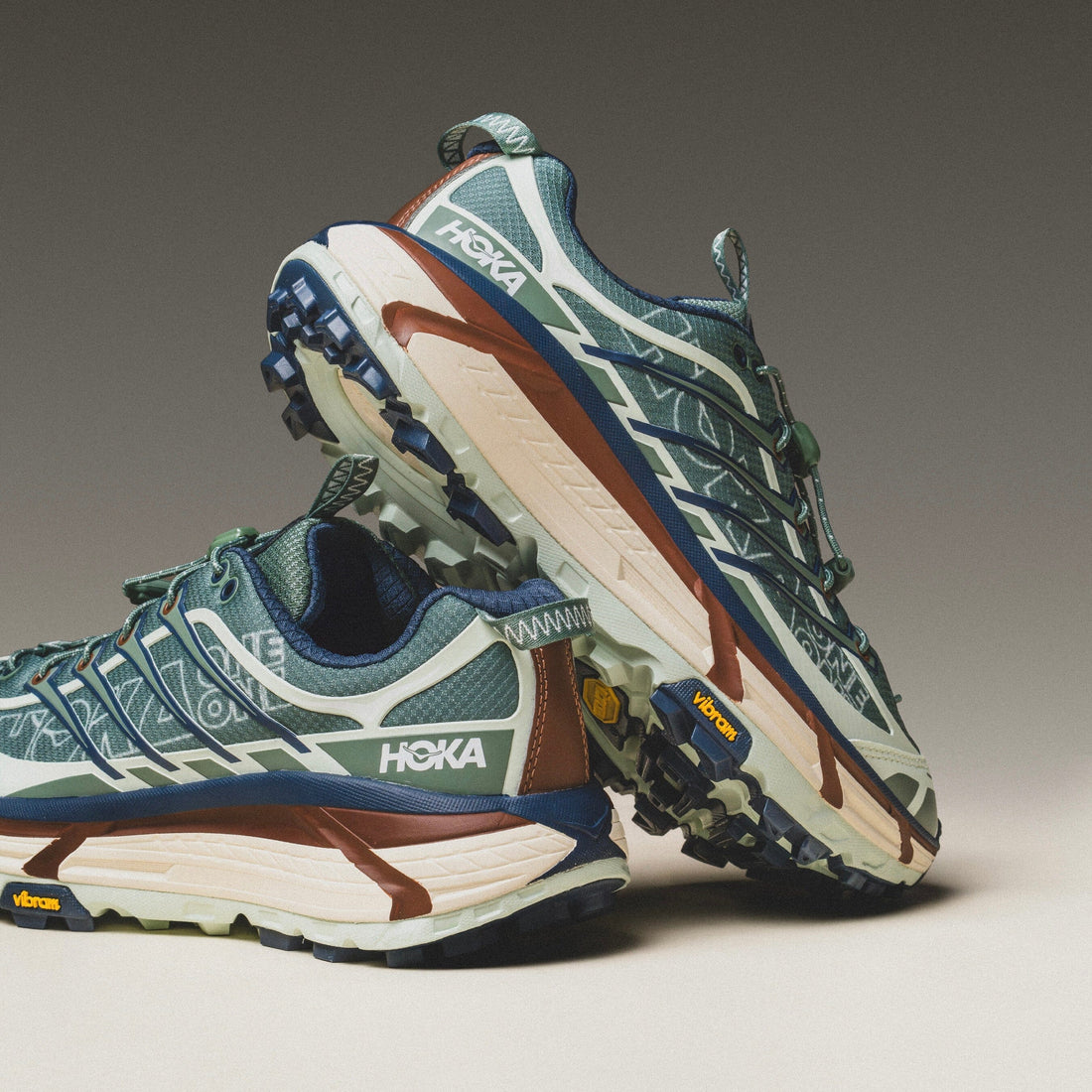 HOKA Mafate Three2 "Fern/Navy" — Sneakers Uomo - foto 1