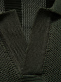 Polo in Maglia Traforata a Righe con Scollo a V - foto 5