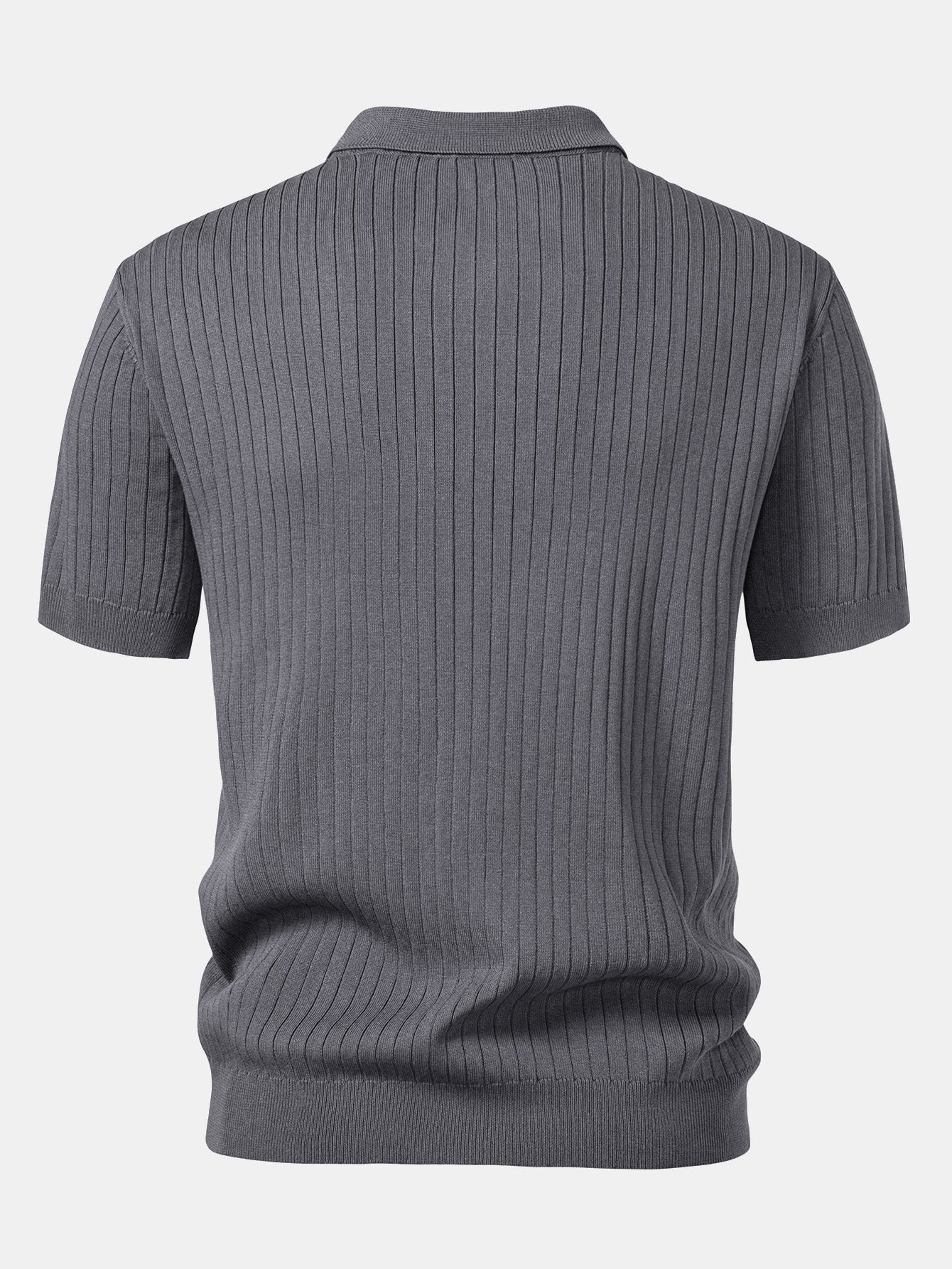Polo in Maglia a Righe Scollo a V — Modello Leggero - foto 10