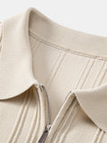 Polo in Maglia Jacquard a Righe con Zip - foto 11