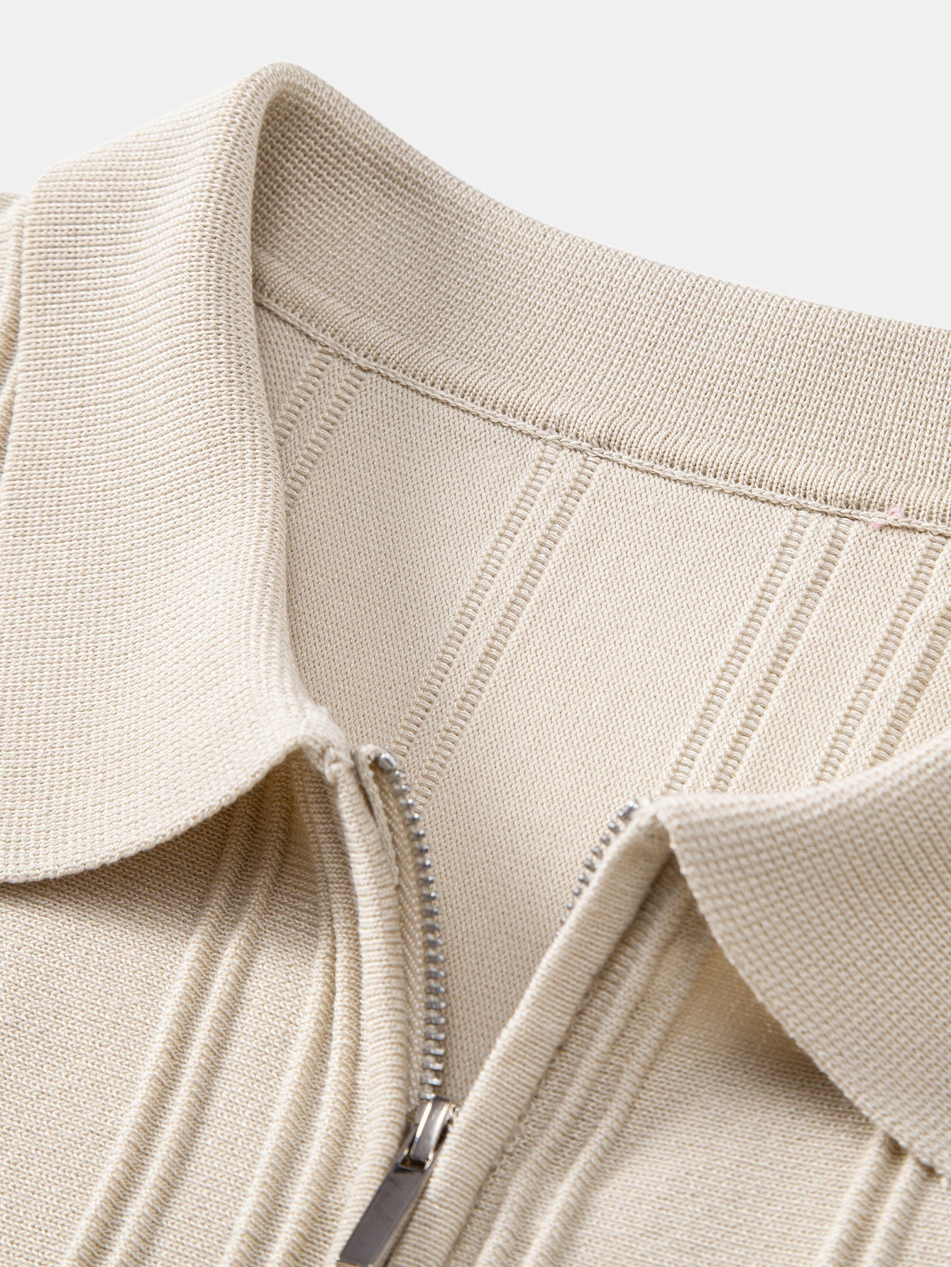 Polo in Maglia Jacquard a Righe con Zip - foto 11