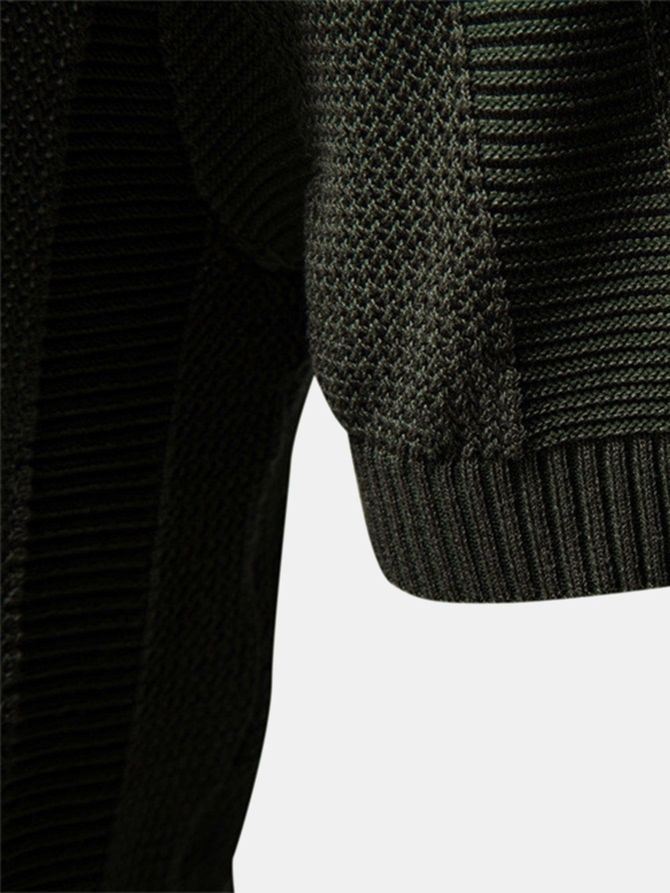 Polo in Maglia Traforata a Righe con Scollo a V - foto 7