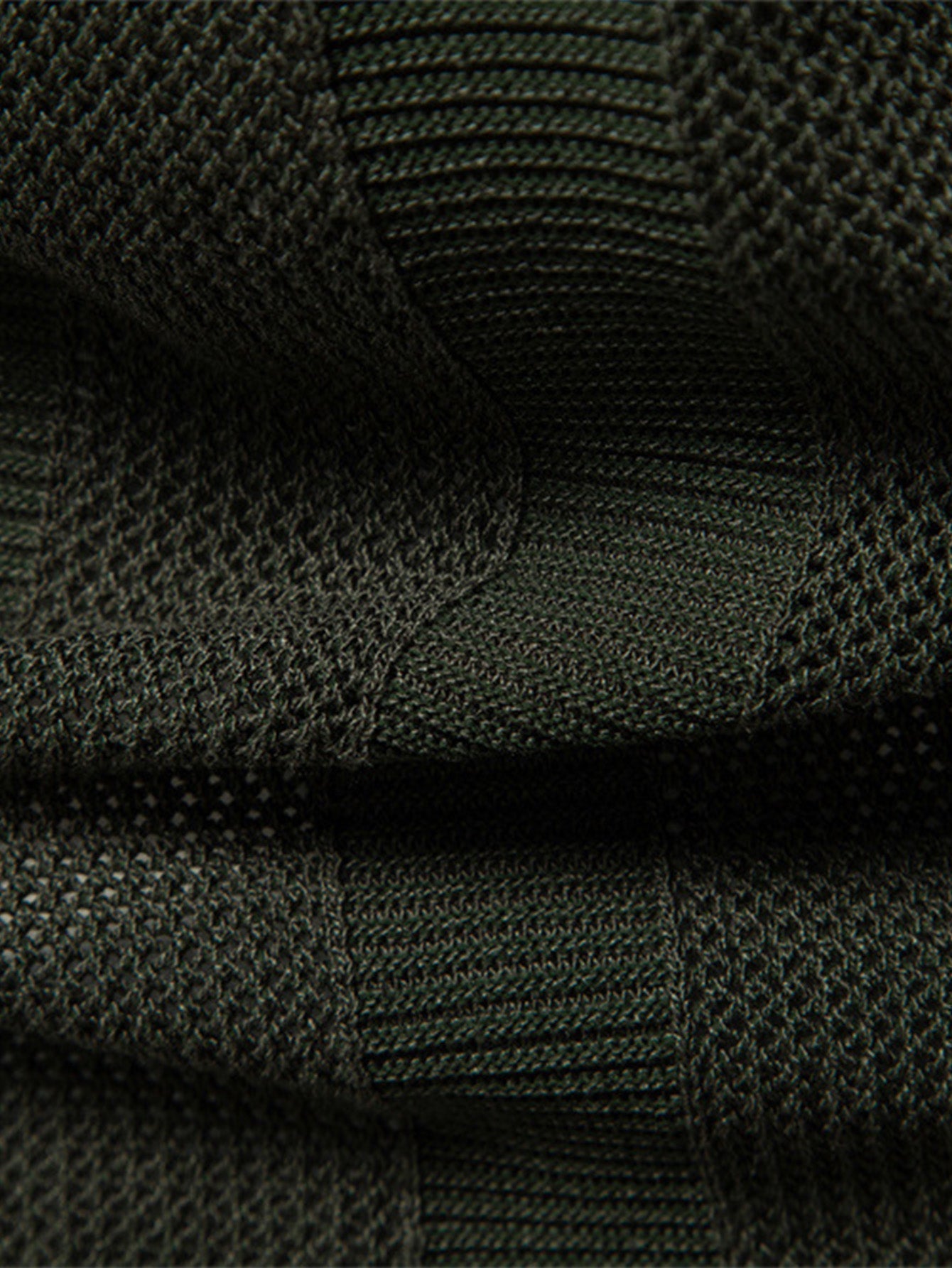 Polo in Maglia Traforata a Righe con Scollo a V - foto 8