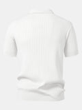 Polo in Maglia a Righe Scollo a V — Modello Leggero - foto 12