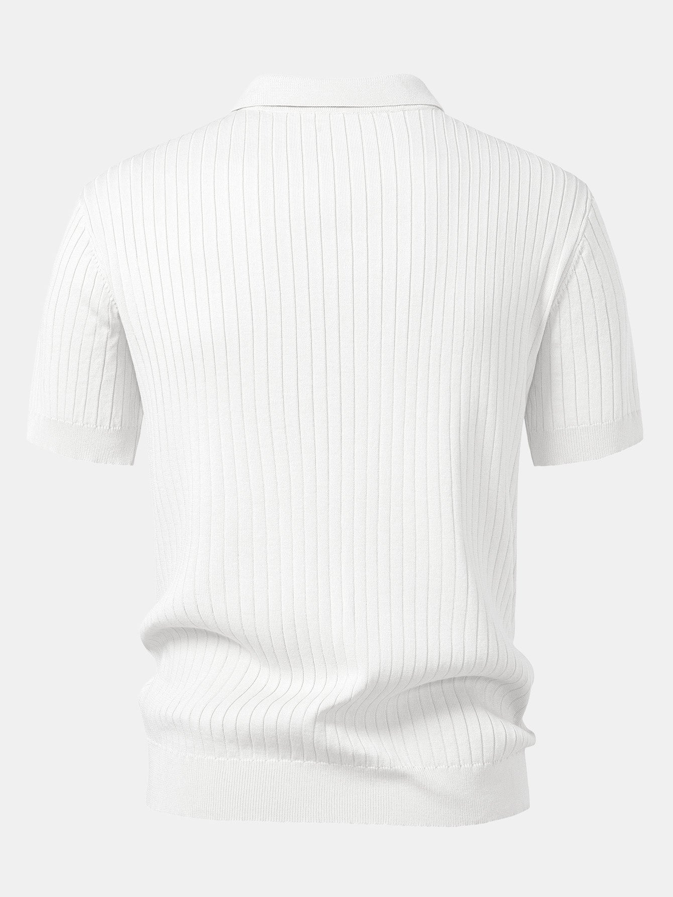 Polo in Maglia a Righe Scollo a V — Modello Leggero - foto 12