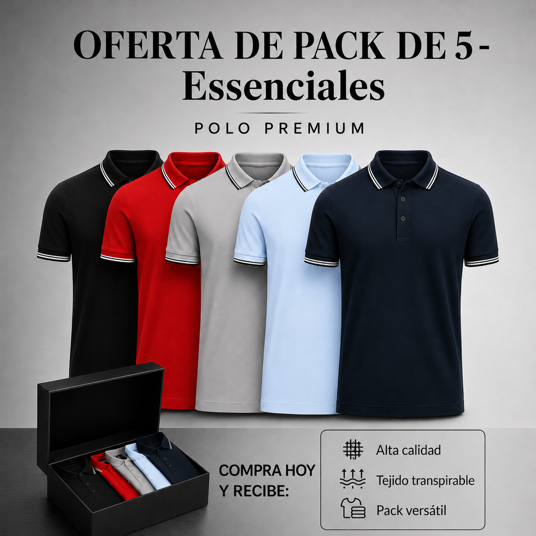 Set 5 Polo Classiche da Uomo - foto 1