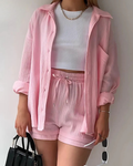 Completo Riviera in Tessuto Crinkle — Camicia e Bermuda - foto 4