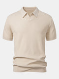 Polo Scollo a V in Maglia Jacquard a Onde - foto 1
