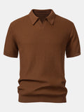 Polo Scollo a V in Maglia Jacquard a Onde - foto 7