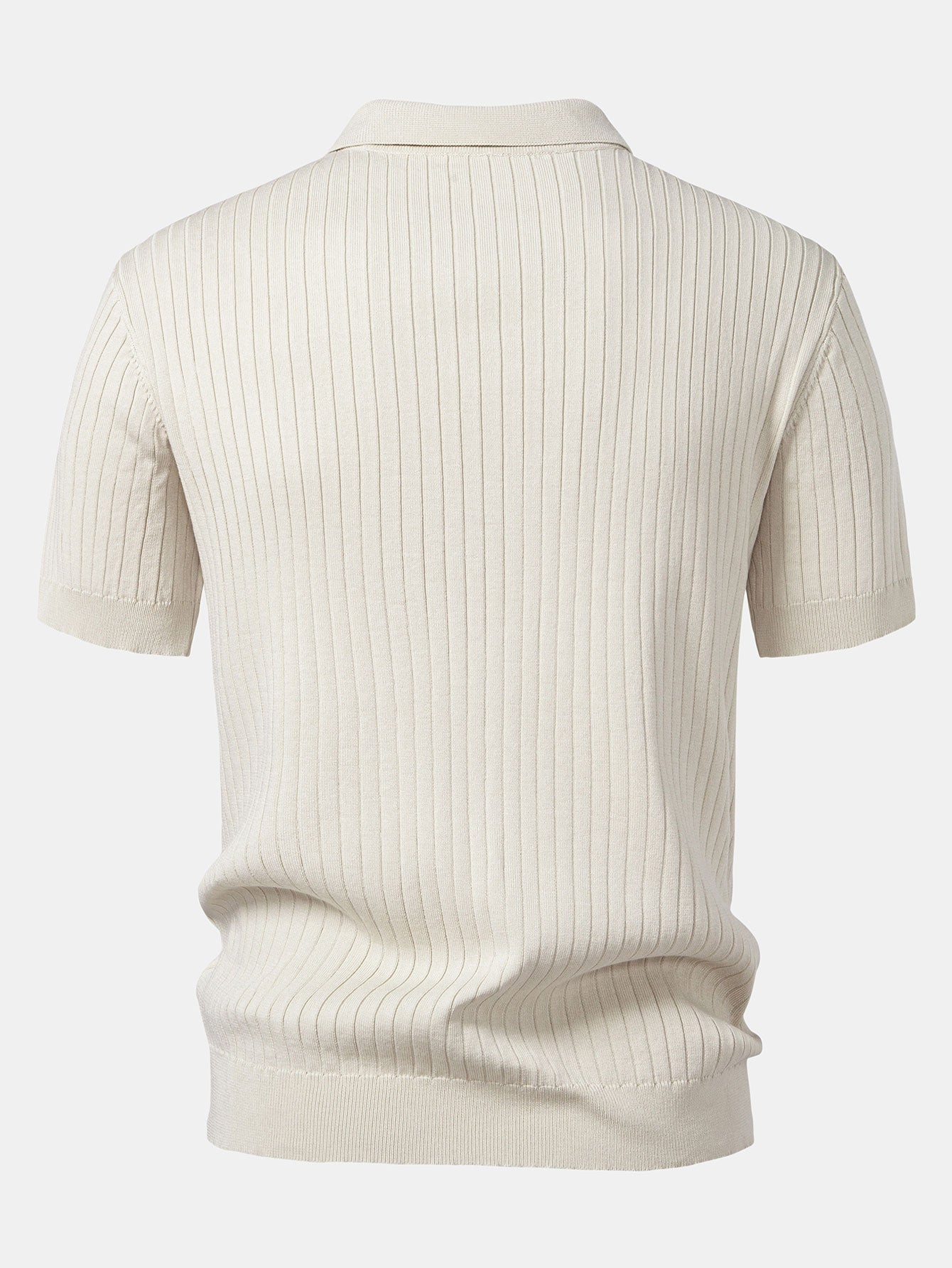 Polo in Maglia a Righe Scollo a V — Modello Leggero - foto 6