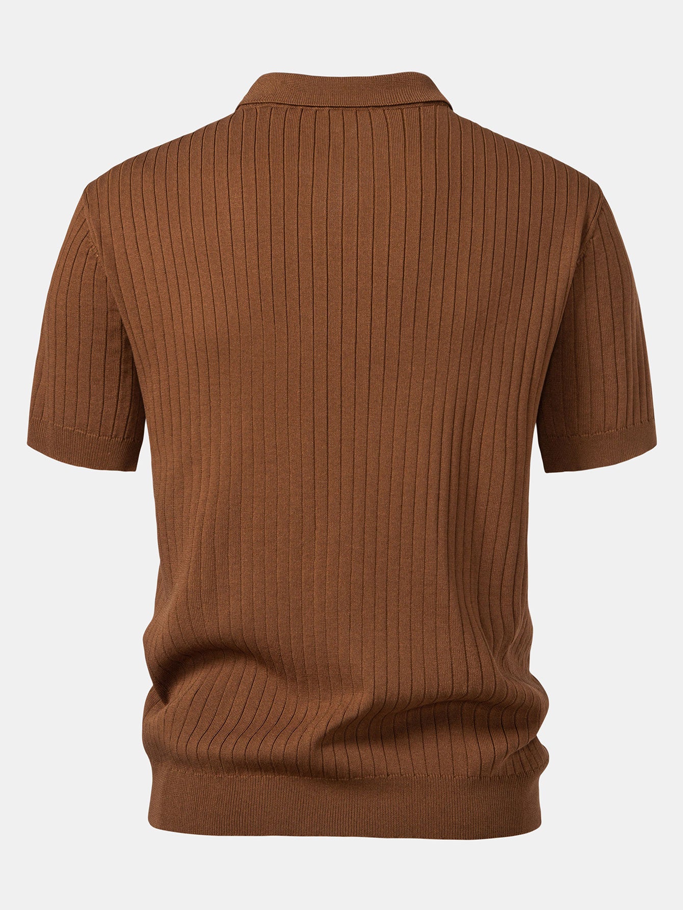Polo in Maglia a Righe Scollo a V — Modello Leggero - foto 2