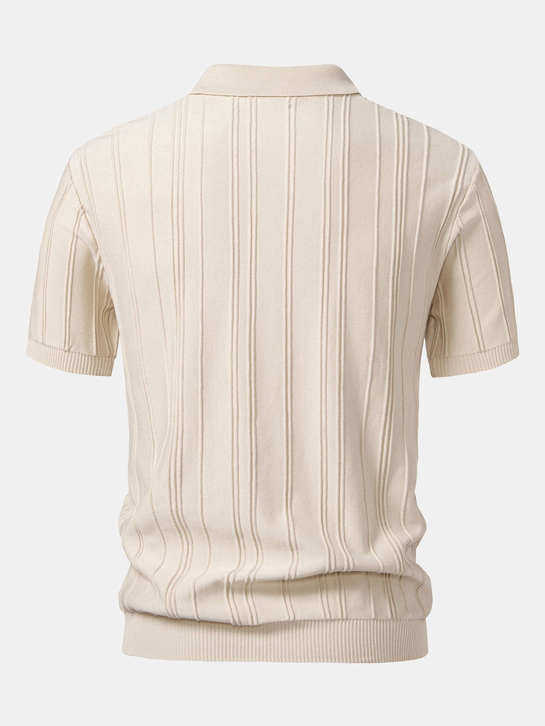 Polo in Maglia Jacquard a Righe con Zip - foto 1