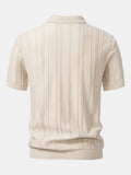 Polo in Maglia Jacquard a Righe con Zip - foto 2