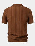 Polo in Maglia Jacquard a Righe con Zip - foto 8
