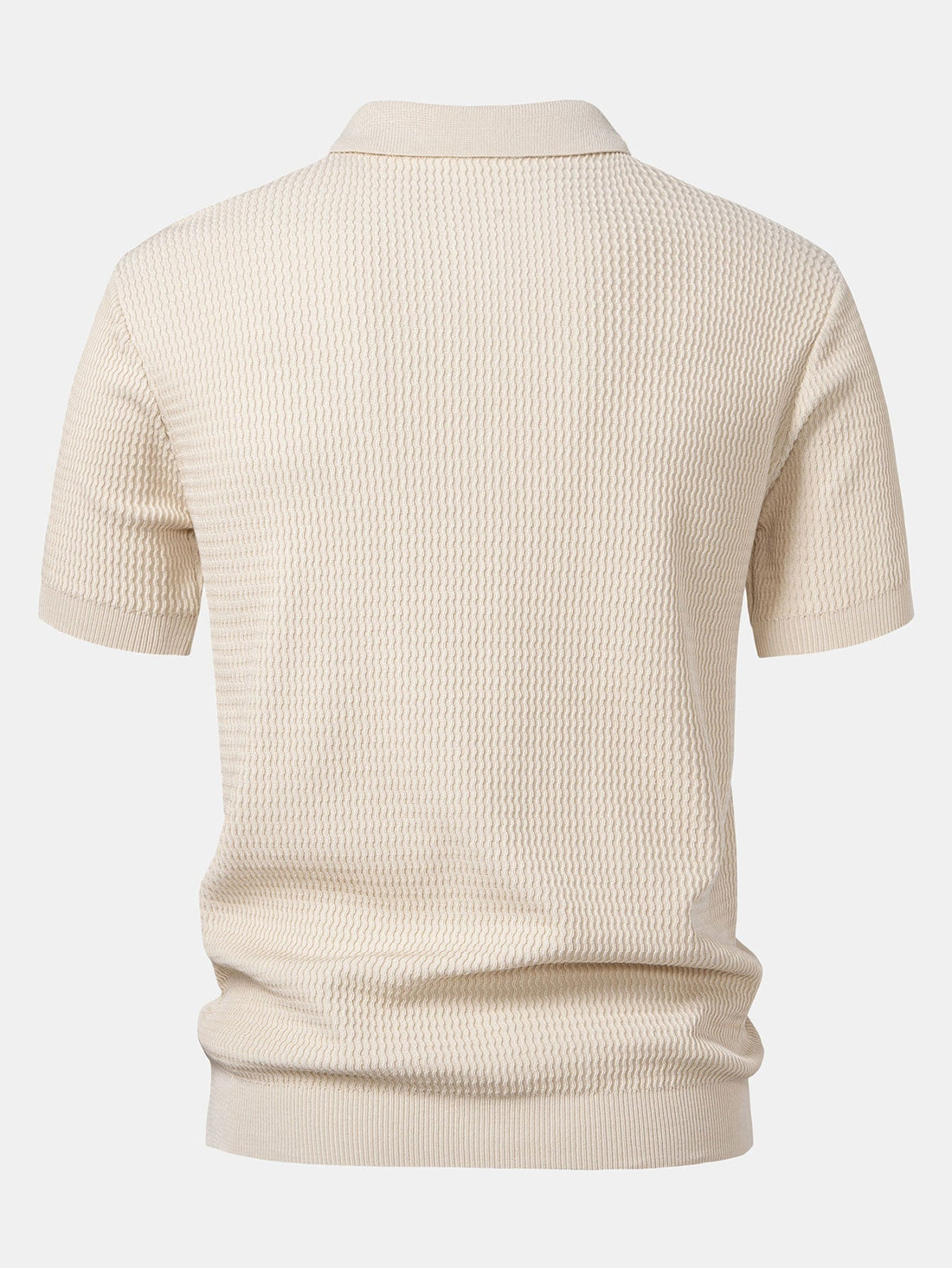Polo Scollo a V in Maglia Jacquard a Onde - foto 1