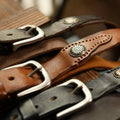 Cintura Western in Pelle Lavorata a Mano - foto 5