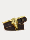 Cintura Western Vintage in PU con Fibbia Cowboy - foto 3