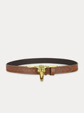 Cintura Western Vintage in PU con Fibbia Cowboy - foto 4