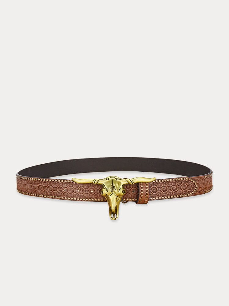 Cintura Western Vintage in PU con Fibbia Cowboy - foto 4