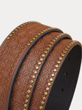 Cintura Western Vintage in PU con Fibbia Cowboy - foto 6