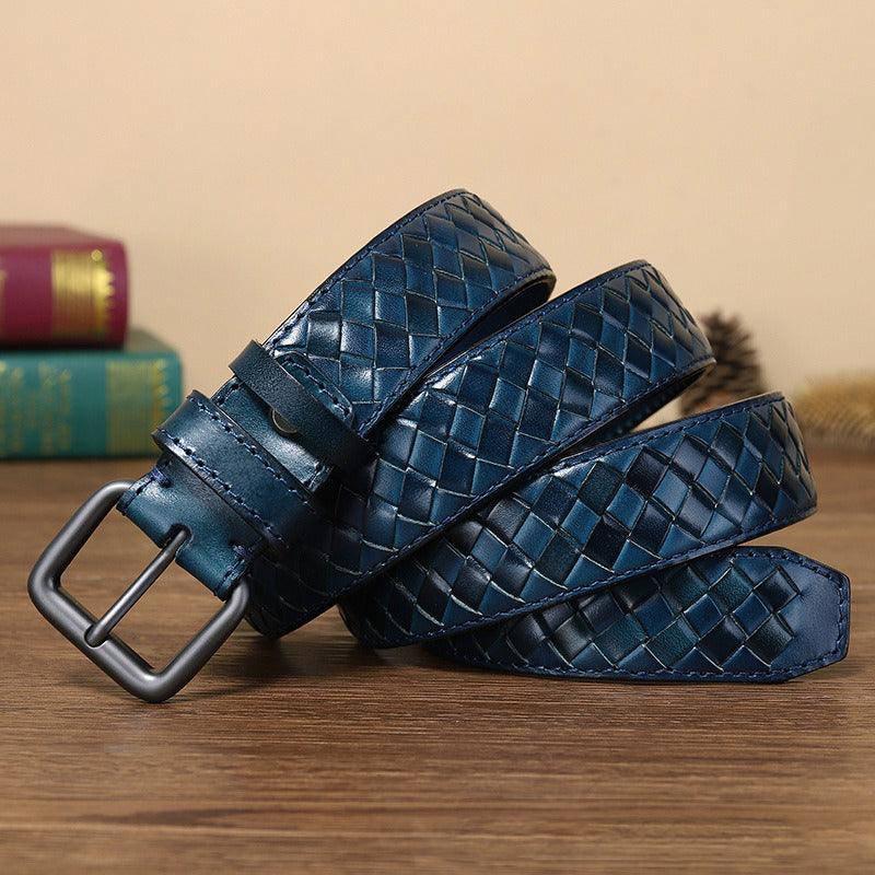 Cintura Casual Intrecciata in Pelle — Modello Anatol - foto 5