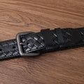 Cintura Casual Intrecciata in Pelle — Modello Anatol - foto 10