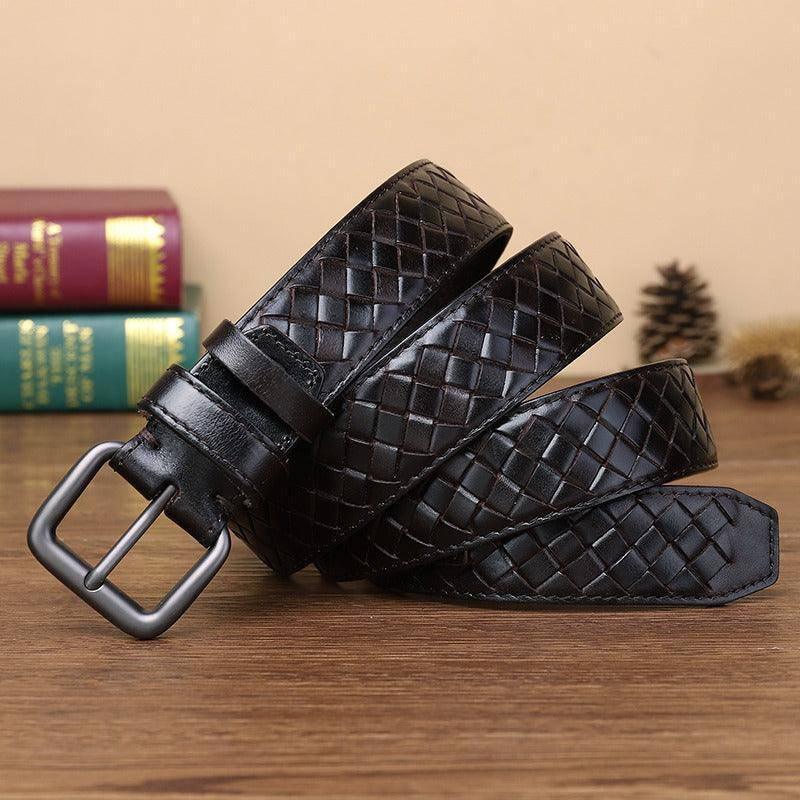 Cintura Casual Intrecciata in Pelle — Modello Anatol - foto 1