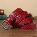 Cintura Casual Intrecciata in Pelle — Modello Anatol - foto 4