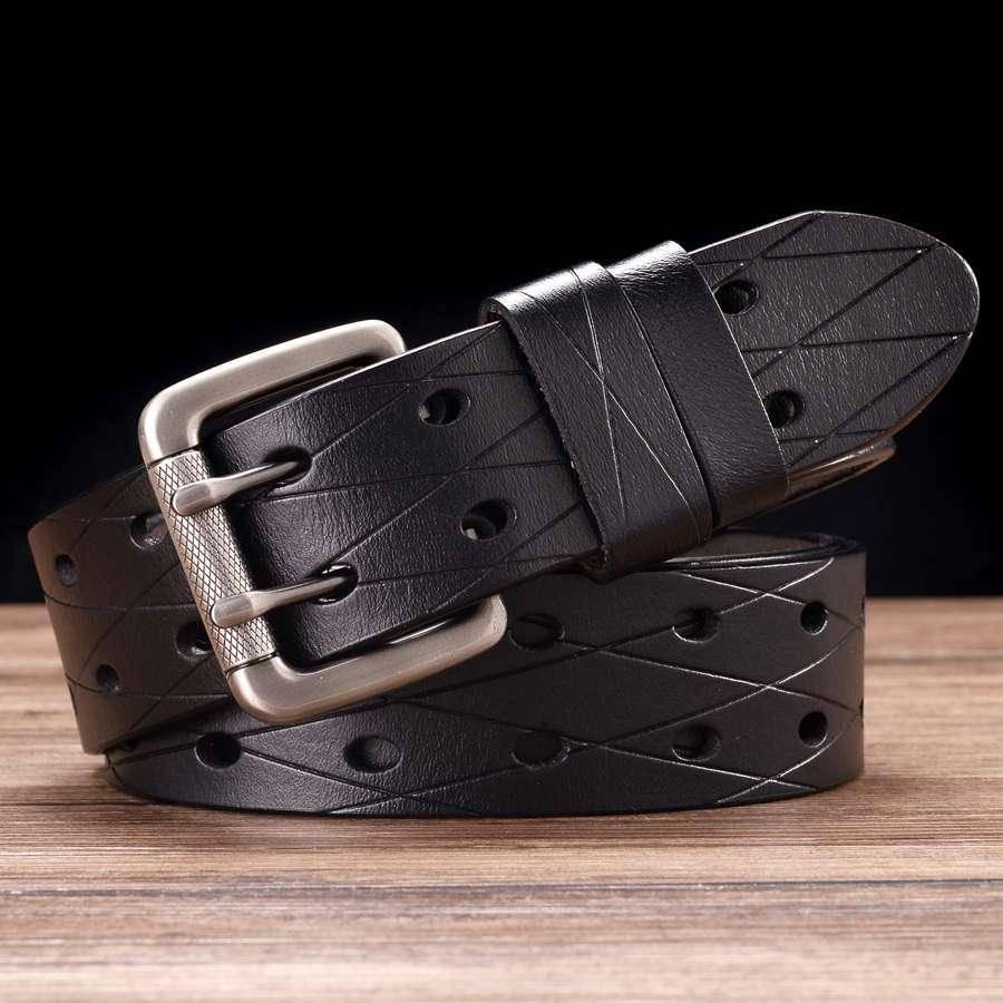 Cintura in Pelle con Doppio Ardiglione — Modello Svetunia - foto 1