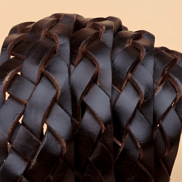 Cintura Intrecciata in Pelle di Design — Modello Masui - foto 12