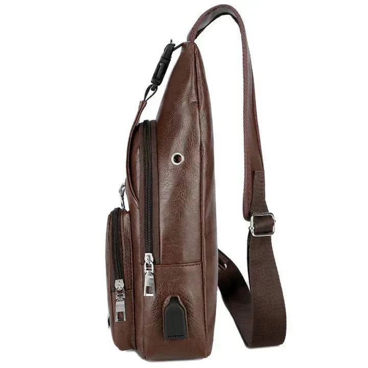 Borsa a Tracolla Classica in Pelle da Uomo - foto 8