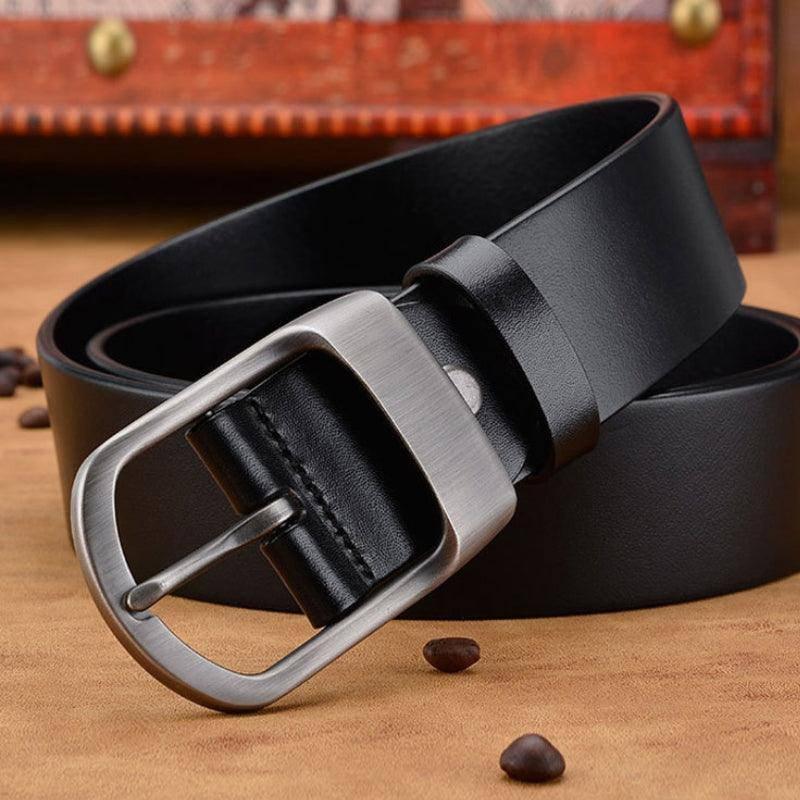 Cintura in Pelle con Fibbia Opaca — Stile Vintage - foto 8