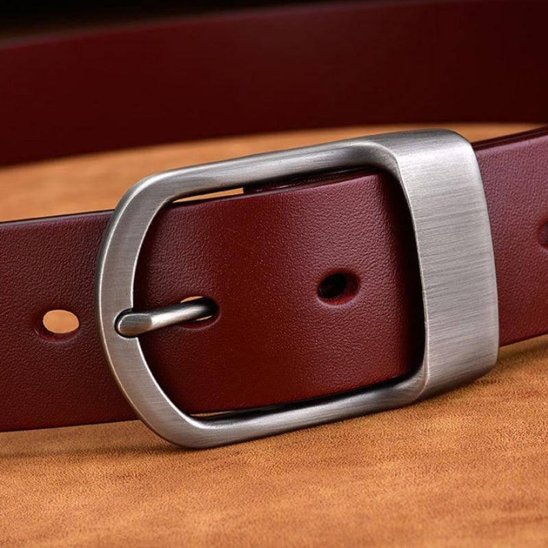 Cintura in Pelle con Fibbia Opaca — Stile Vintage - foto 6